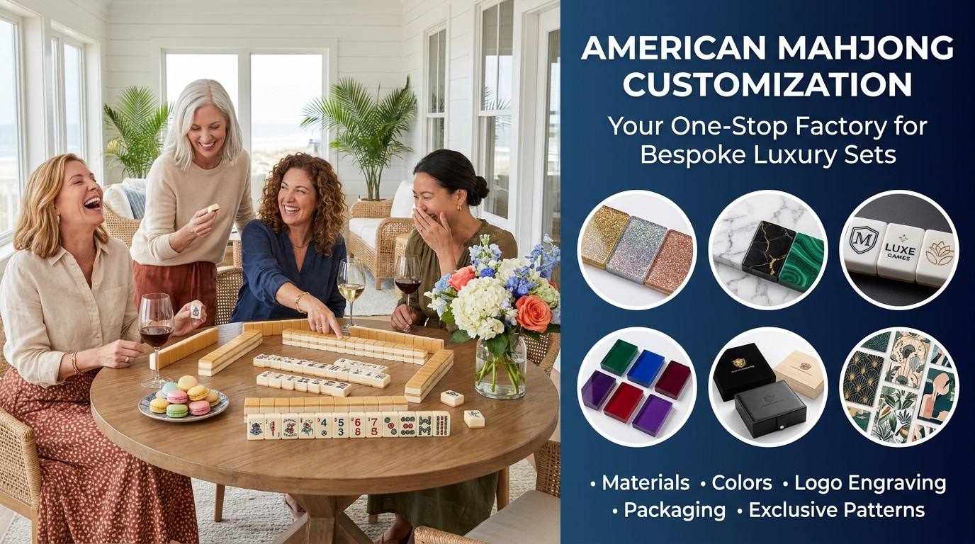 Black Acrylic American Mahjong Set – 166 Tiles detail