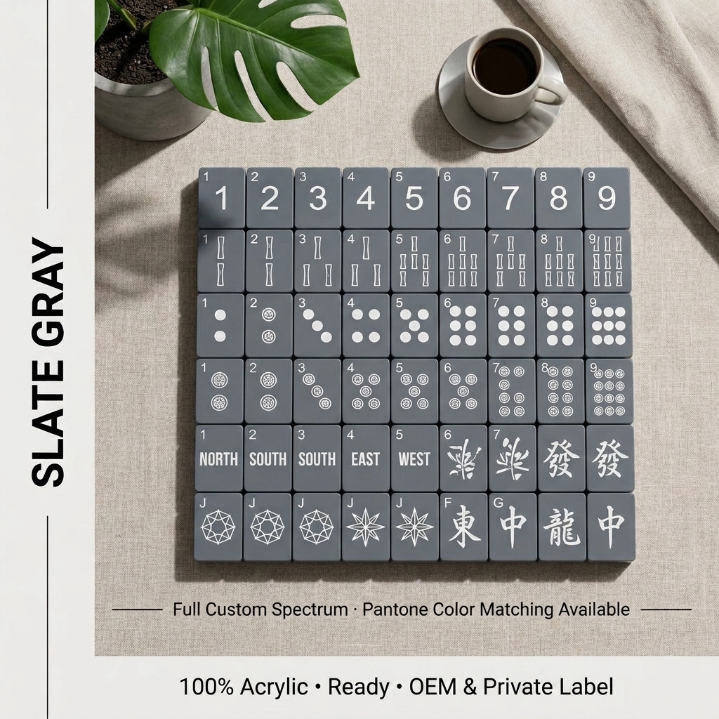 Lucite Lucite American Mahjong Set – 166 Tiles — Slate Gray variant