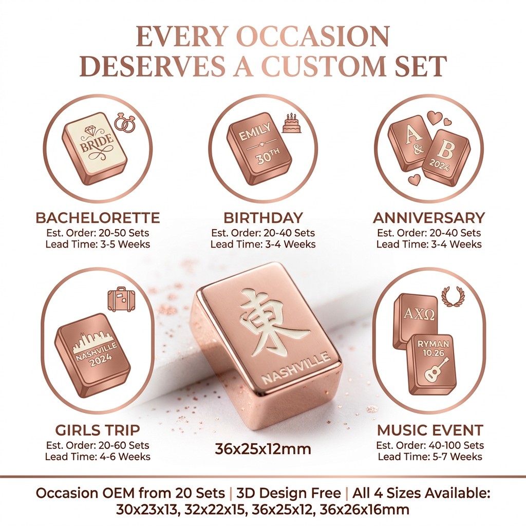 Rose Gold Acrylic American Mahjong Set – 166 Tiles view 4
